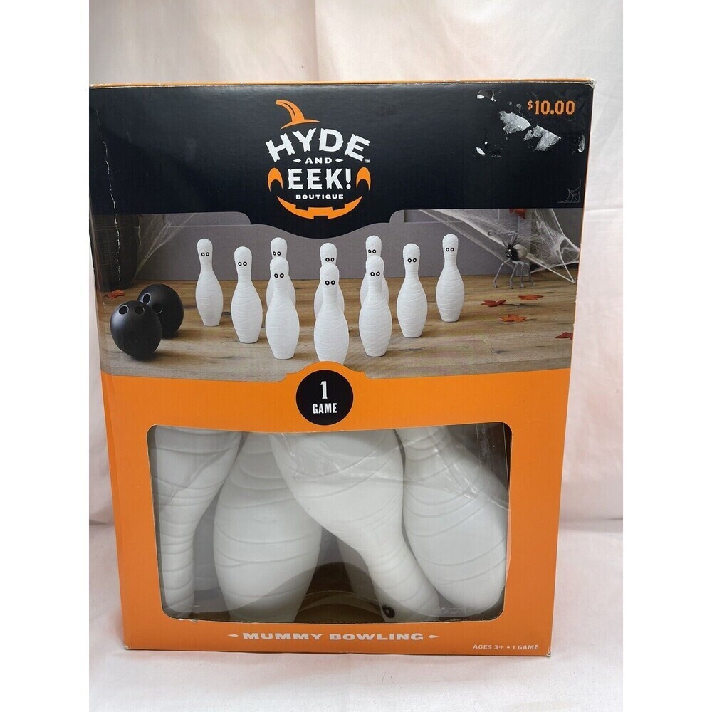 Halloween Mummy Bowling Game Hyde And Eek Party Theme Plastic Spooky Fun
